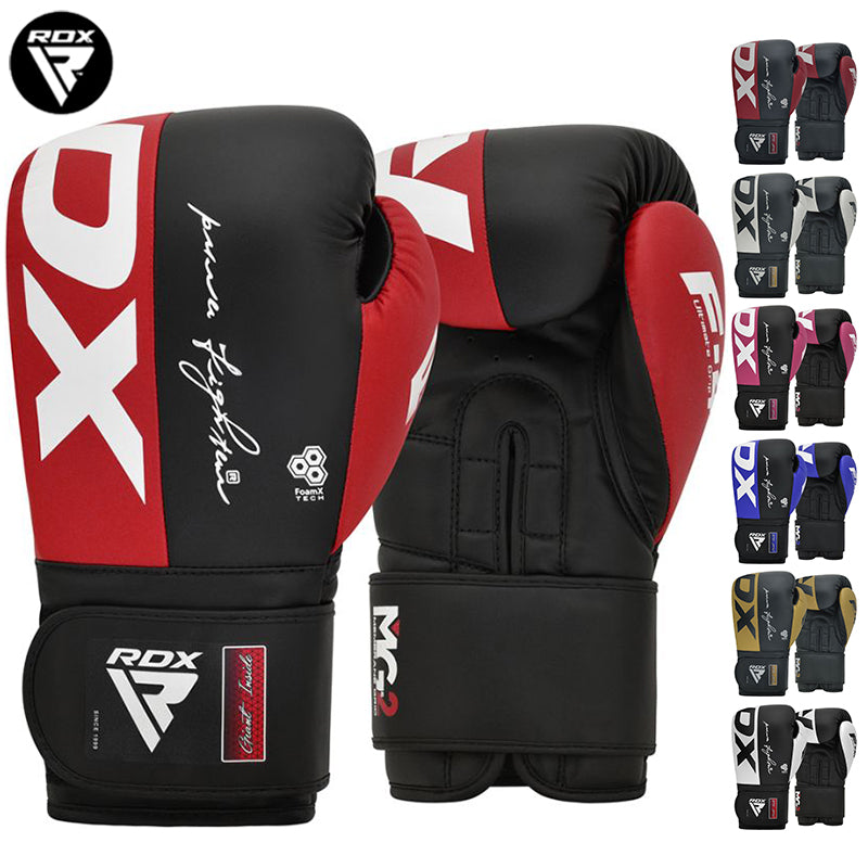 RDX SPORTS 人工皮革ボクシンググローブ REX F4 赤 14 oz