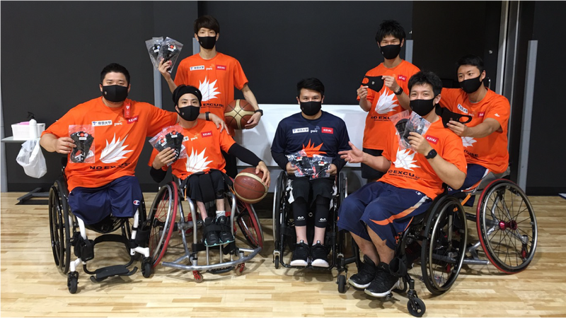 日本を代表する香西選手が在籍する車椅子バスケットボールチーム「NO EXCUSE」に RDXマスクを提供させて頂きました！