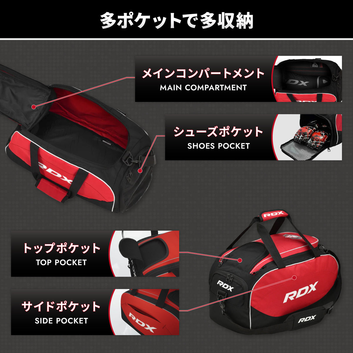 ジムバッグ ダッフルバッグ GKB-R1B｜RDX® SPORTS JAPAN公式ストア