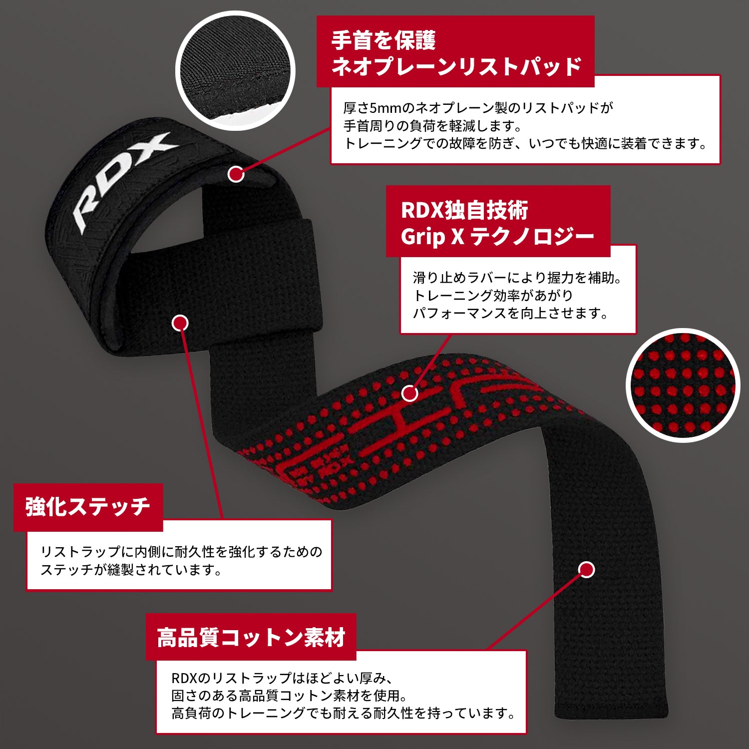 リストストラップ 【グリップ付き】 WAC-S4